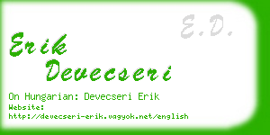 erik devecseri business card